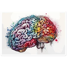 Human Brain - Vinyl Decal Sticker - Car Window Laptop - ebn11676