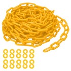 Plastic Chain 25 FT Safety Barrier Chain for Crowd 1/4inch(6mm) Yellow