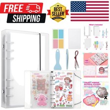 Reusable Sticker Book 100 Sheets, Sticker Collecting Book with Pockets, Stick...