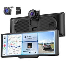 Schermo Auto Portatile 9,26 Wireless con Dash Cam Frontale 4K e Posteriore HD - Miniatura 1