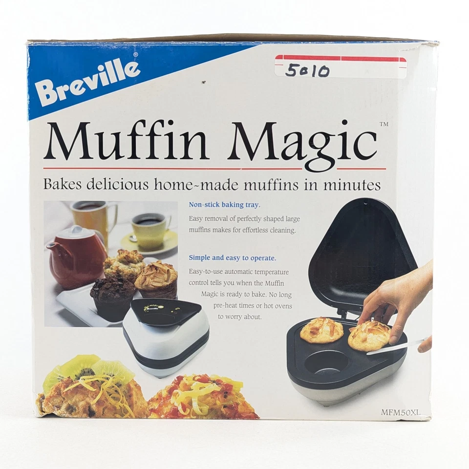 Breville Muffin Magic MFM50XL Antiadherente Eléctrico Cupcake Muffin Maker Nuevo en Caja Foto 4 de 4