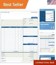 Professional 2-Part Carbonless Job Invoice Forms for Service and Repair Billing