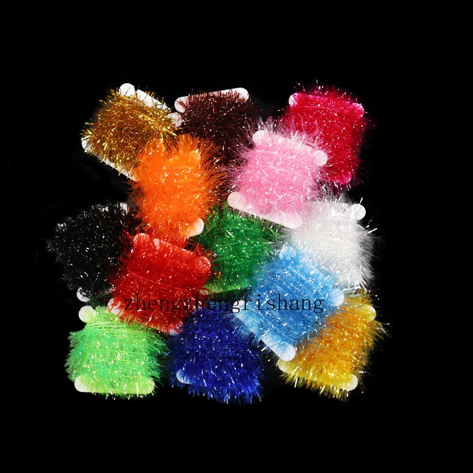 10 шт. мишура шенильная леска для ловли рыбы нахлыстом хрустальная вспышка нимфа материал для вязания мух - Изображение 3 из 4