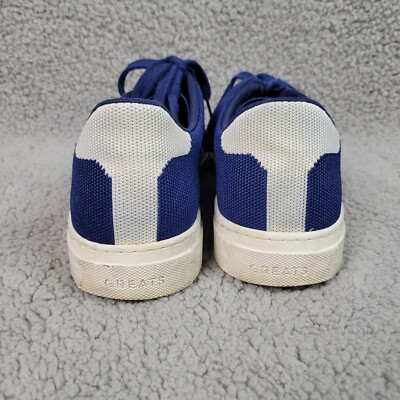 GREATS Brooklyn Sneakers Mens Size 9.5 NAVY Blue Royale Knit