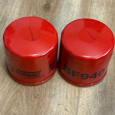 2 Pack Baldwin BF940 Spin-On Fuel Filter 3'' Outside Dia M20-1.50 Thread Size