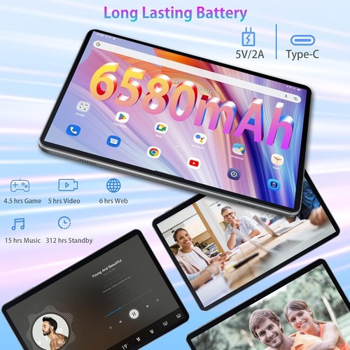 10.1" Android 12 Tablet – 4GB RAM 64GB ROM, 13MP Dual Camera, Wifi, Bluetooth - Picture 9 of 12
