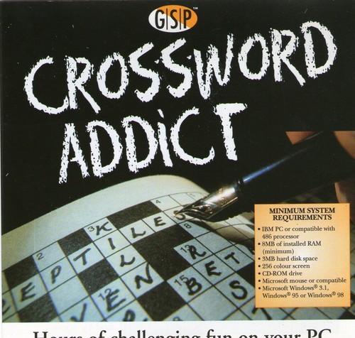 CROSSWORD ADDICT | Over 480 Crosswords| New | Win 95 98 XP ( 7 8 10 see listing) - 第 1/1 張圖片