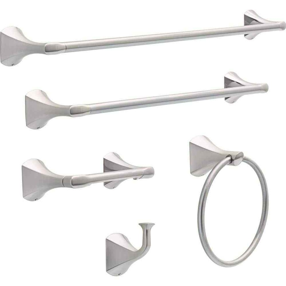 Pierce 24 in. Wall Mount Towel Bar Bath Hardware Accessory in Brushed