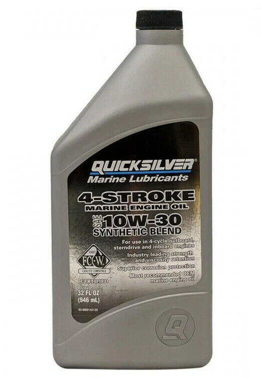 Quicksilver 10W 30 4 Stroke Outboard Sterndrive Synthetic Oil 92 8m0175780