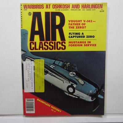Air Classics Feb 1980 Vol 16 No 2 Douglas Dauntless, Northrop-Vought V-143