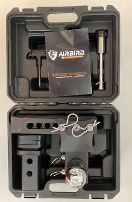 Airbird 2'' Receiver Adjustable Trailer Hitch Ball Mount 2'' &2-5/16'' Ball 5'' Drop