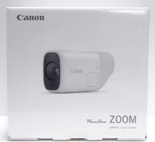 Canon PowerShot ZOOM Compact Telephoto Zoom Camera Video White Handy Portable