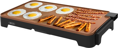 XL Electric Ceramic Titanium Griddle, Make 15 Eggs at Once, Healthy-Eco Non-Stic