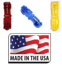 (75) T-TAPS WIRE CONNECTORS FEMALE SPLICE TERMINALS - ALL SIZES - 22-10 GAUGE 