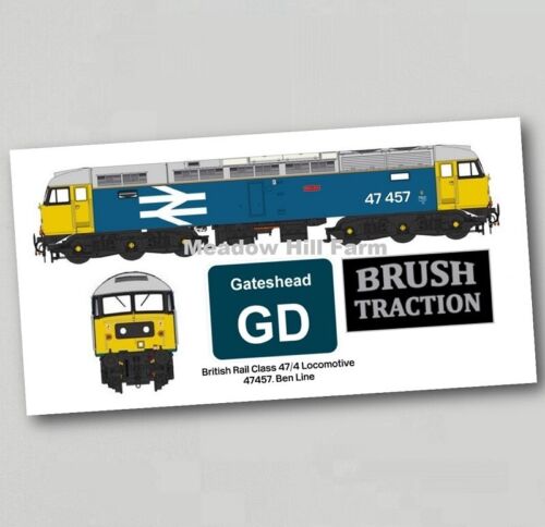 British Rail Class 47 Magnes na lodówkę 47457 BR Duże logo Lokomotywa Gateshead - Zdjęcie 1 z 2