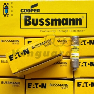 Lot De 10 Fusibles Eaton Bussmann LP-CC-2 2A 600V - À Retardement Et Limitation De Courant - Neuf