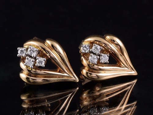 Feine Brillant Ohrstecker ca. 0,18ct 5,7g 750/- Rosegold - Bild 3 von 7