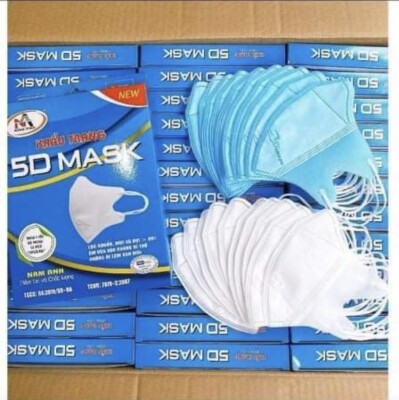 (Pack of 10) 5D face mask Made in Vietnam Soft Comfortable 