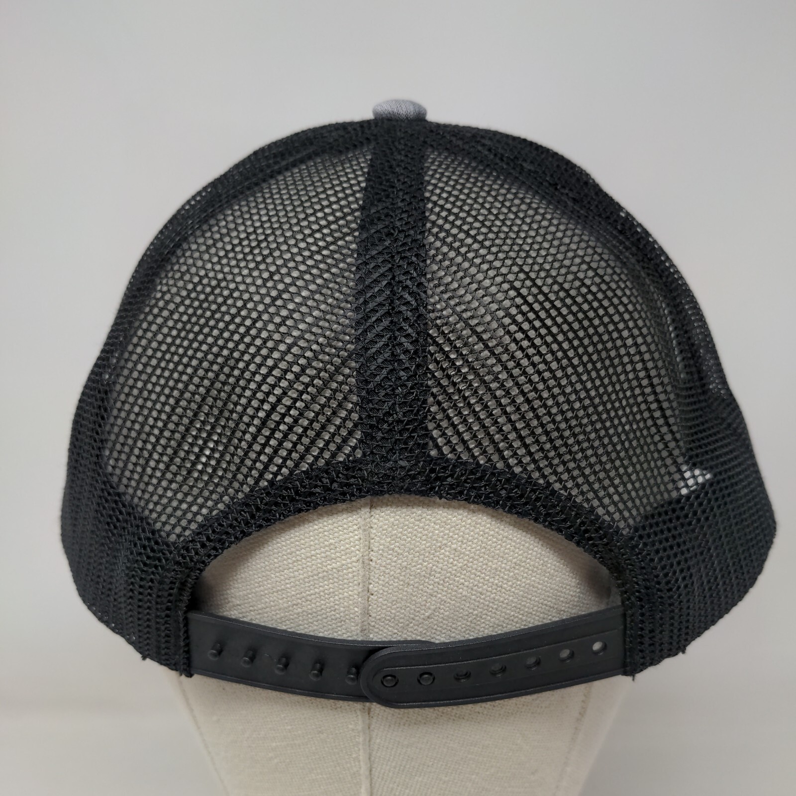 Channel Leather Patch Snapback Mesh Back Trucker … - image 5