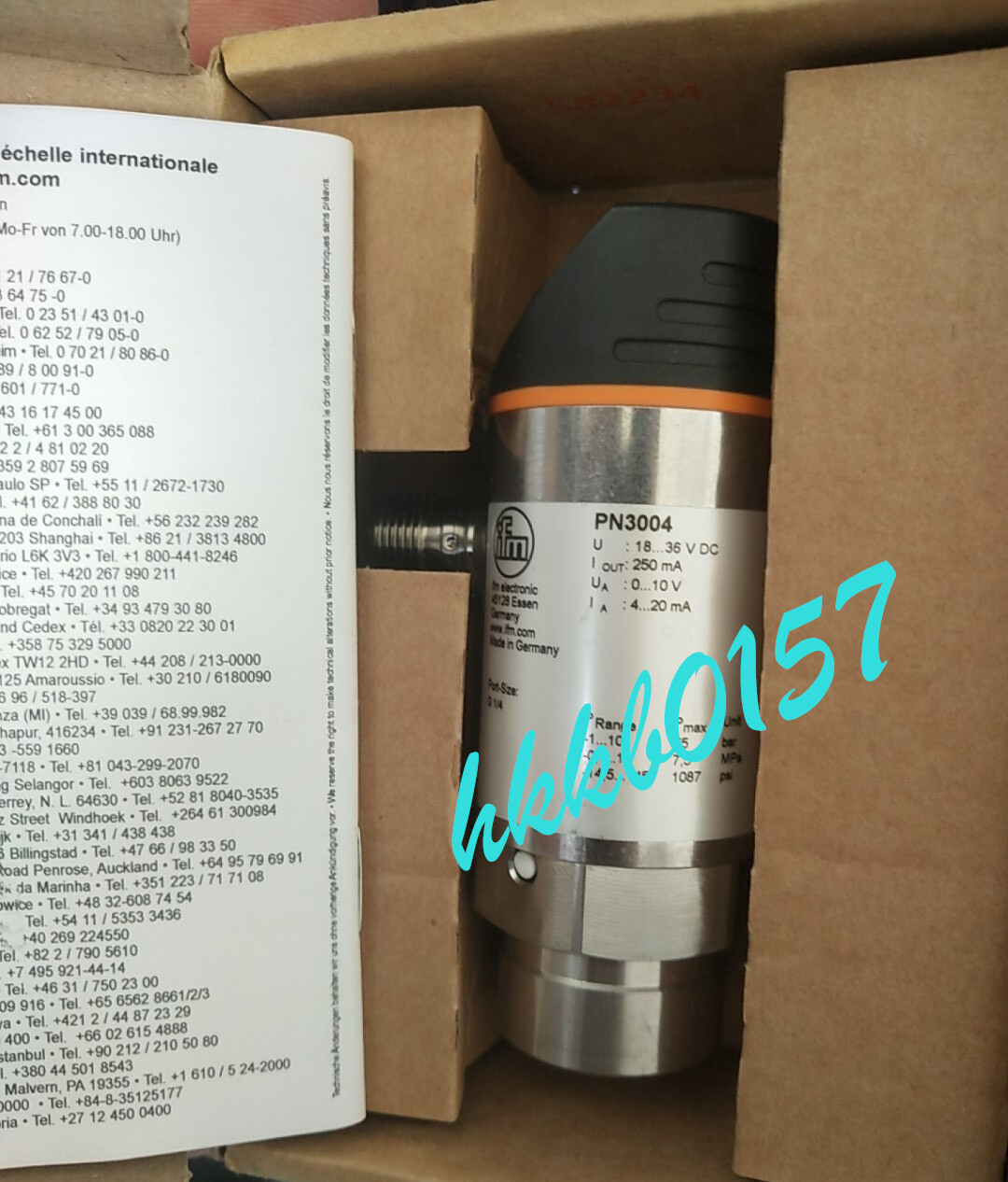 PN3004 IFM Pressure sensor Brand new Fast delivery DHL/FedEx eBay