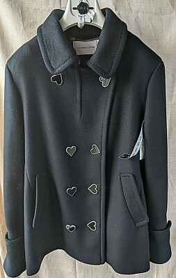 Viktor&Rolf H&M Damen Mantel Schwarz Wolle Polyamid Viskose Neu  Etikett