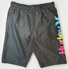 Hurley Boys Swim Trunks Extra Large Drawstrings Neon Logo