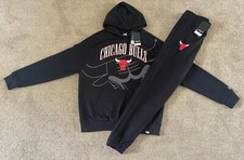 NBA Chicago Bulls New Era Tracksuit Set Shadow Logo Sizes S,M,L,XL Hoodie &Pants