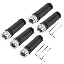 5Pcs 3 Pin M8 Female Aviation Connector Wire Plug A Coding 8mm Circular Senso...