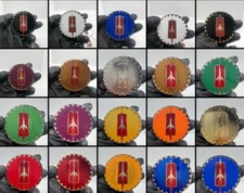 Oldsmobile Cutlass 2.25 Metal Chip Emblem In Chrome And Gold Set Of 4