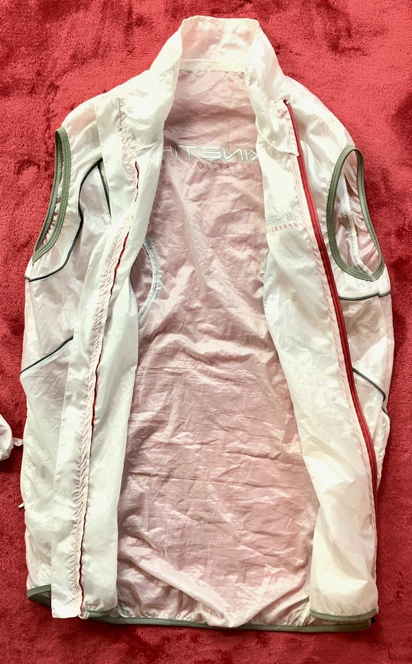 White Jacket Vest Cycling Kinetik Compression Gear Light Packable Sleeveless - Image 4 of 4