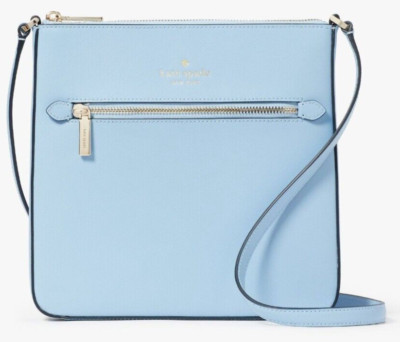 Kate Spade Sadie North South Crossbody Celeste Blue Leather K7379 NWT $299 F