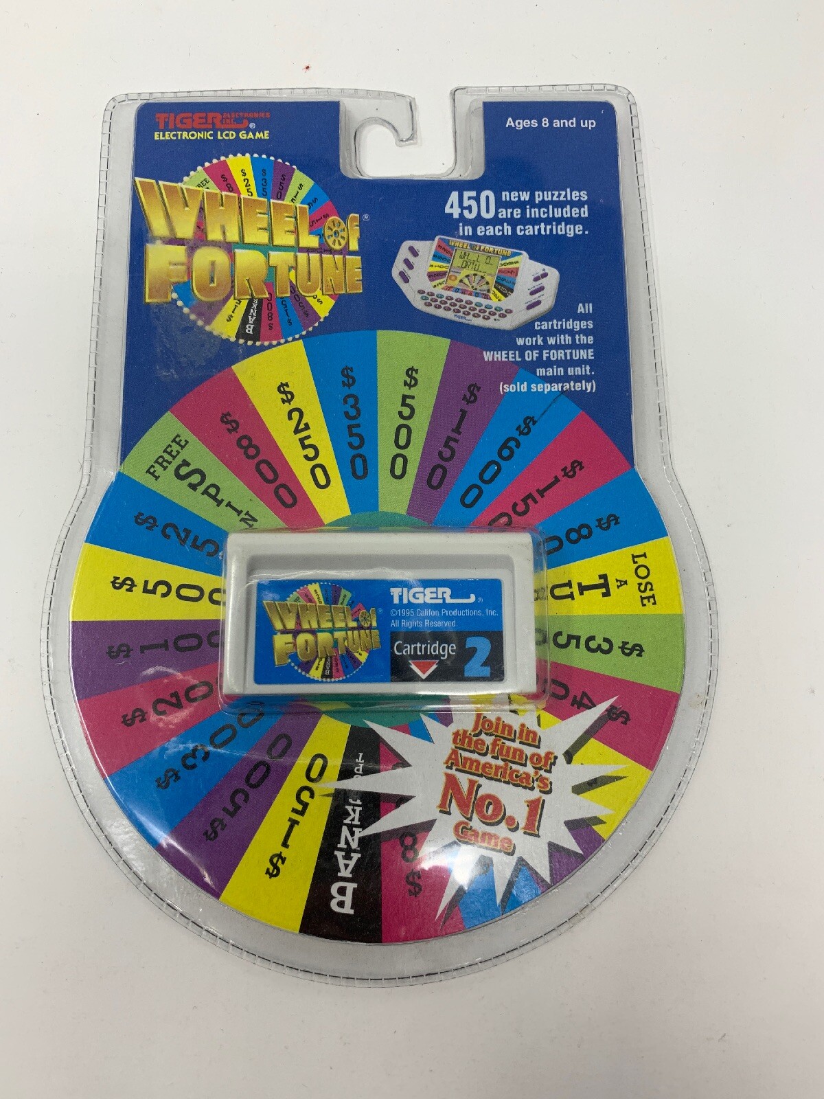TIGER ELECTRONICS WHEEL OF FORTUNE Game Cartridge  Model 7-531-2 NEW Sealed VTG