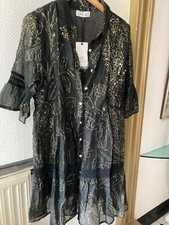 Tunika, Strandbluse neu, David, XL,schwarz/gold