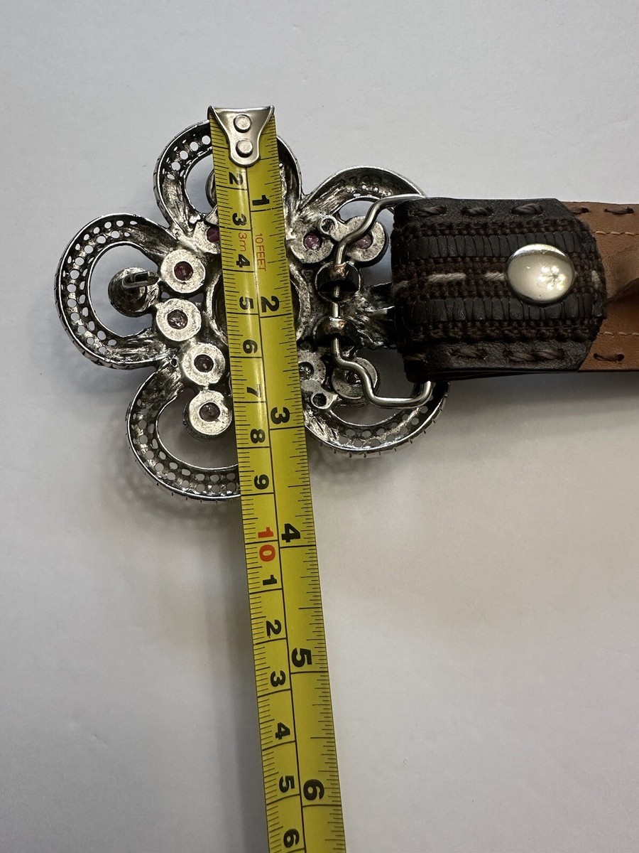 Viviane Guenoun Ornate Belt Buckle Beads Stones Gold Viviane Guenoun Belt & Interchangeable Ornate Belt Buckle  main image 2
