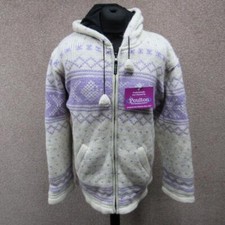 MENS PRIYA DRY CLEANED ZIPPED HOODED LINED CREW NECK JUMPER UK L REF NC06924