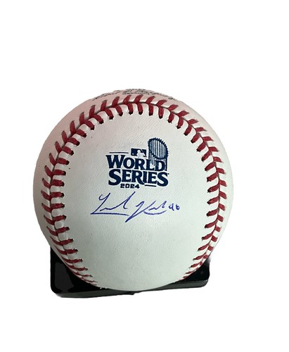 LANDON KNACK DODGERS SIGNED 2024 WORLD SERIES BASEBALL PSA