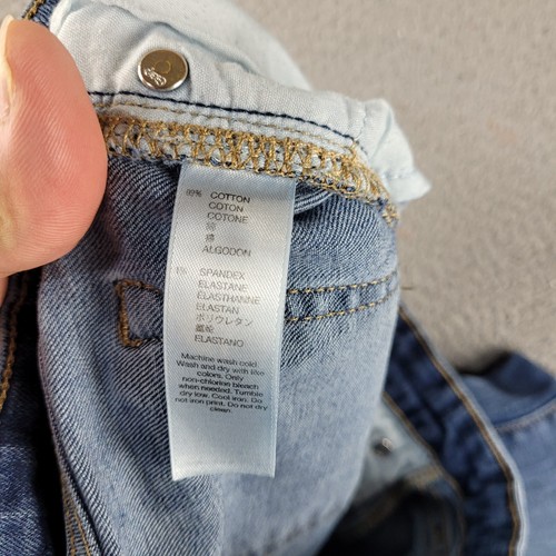 Pantalones de mezclilla Gap para mujer 2x26 azul ajustados elásticos clásicos preppy informales angustiados - Imagen 11 de 12