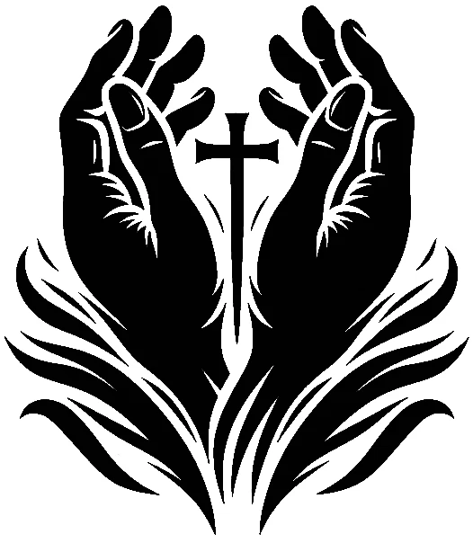 JESUS Praying Hands Cross Car Vinyl Decal Laptop Large Sticker Multiple Sizes - Image 2 of 4