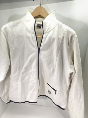 Colonial Country Club Gear Sweatshirt Women XL Off White Full Zip Long Sleeve