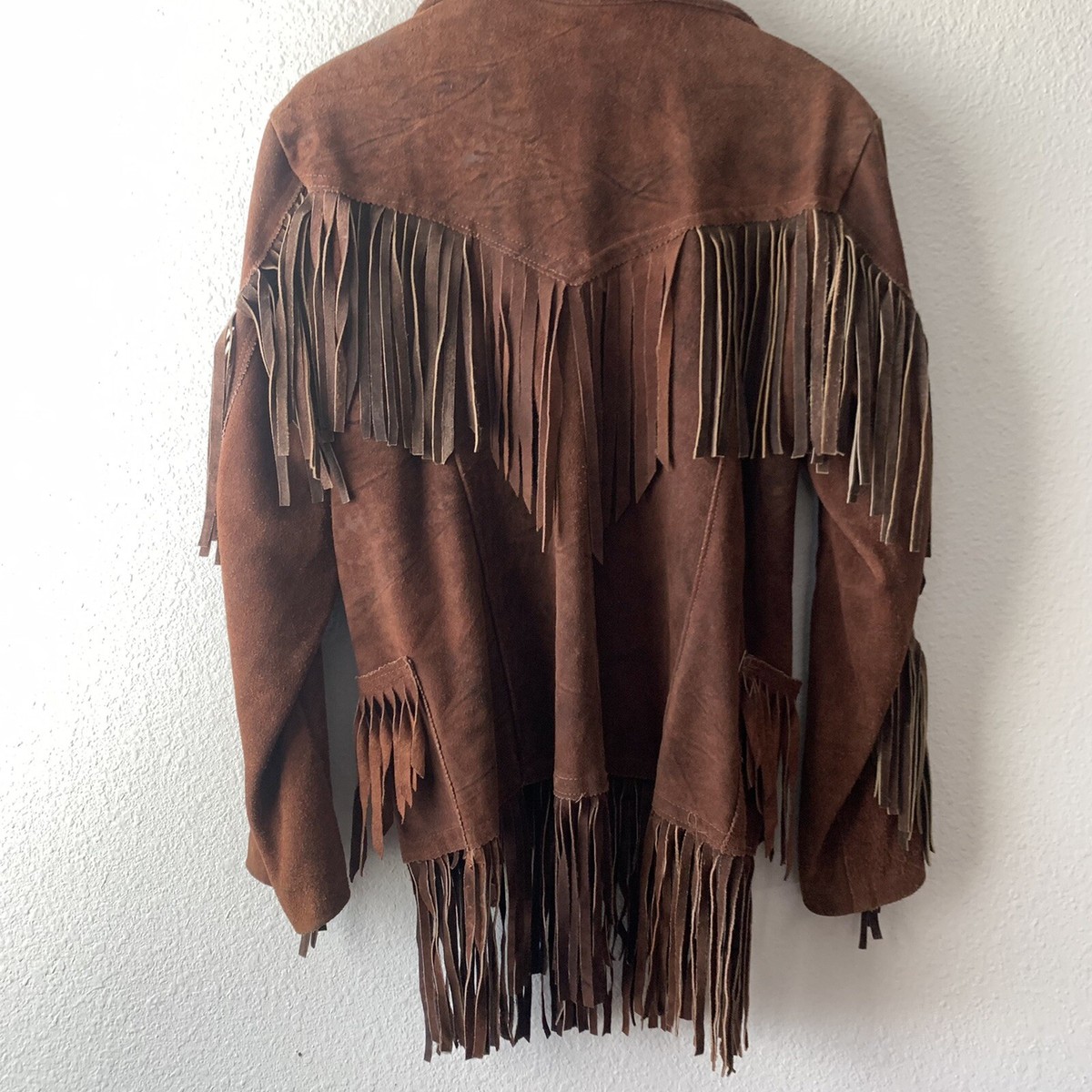 未使用 RRL 1960S VINTAGE SUEDE-TRIM COAT Vintage 50s 60s Leather Fringe Western Motorcycle Coat