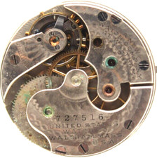 1903 U.S. WATCH WALTHAM POCKET WATCH MOVEMENT 727576 FL