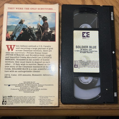VHS: Soldier Blue (1979): Candice Bergren, Peter Strauss: Embassy Video - Picture 2 of 2