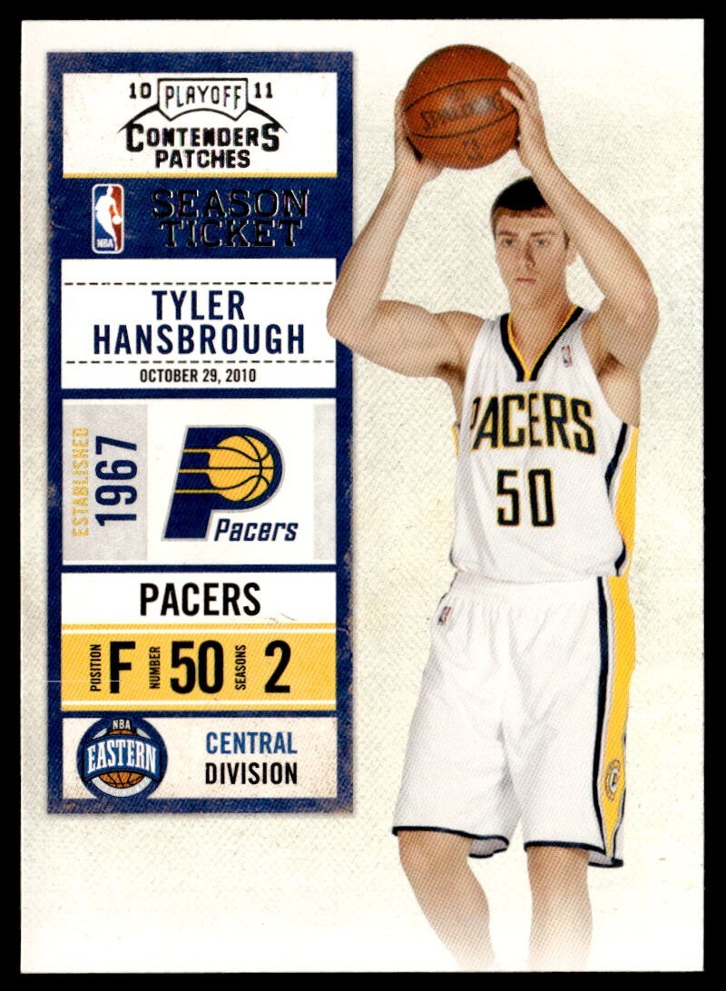 2010-11 Playoff Contenders Patches Tyler Hansbrough #79 Indiana Pacers