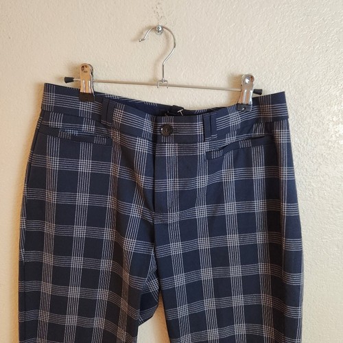 Banana Republic Logan Crop Plaid Pants Windowpane Office College Preppy Pants - Picture 9 of 9