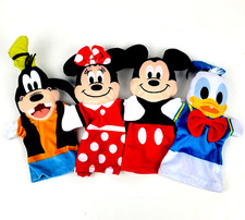 Melissa  Doug Disney Hand Puppet Mickey Minnie Donald Goofy Soft Plush Lot of 4