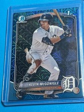 2025 Bowman Kevin McGonigle Chrome Mega Box Mojo Blue Refractor 1st #/175 Tigers