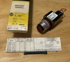 NEW ALLEN BRADLEY 800MR-QT24R SMALL ROUND PILOT LIGHT SERIES D 24V RED LENS