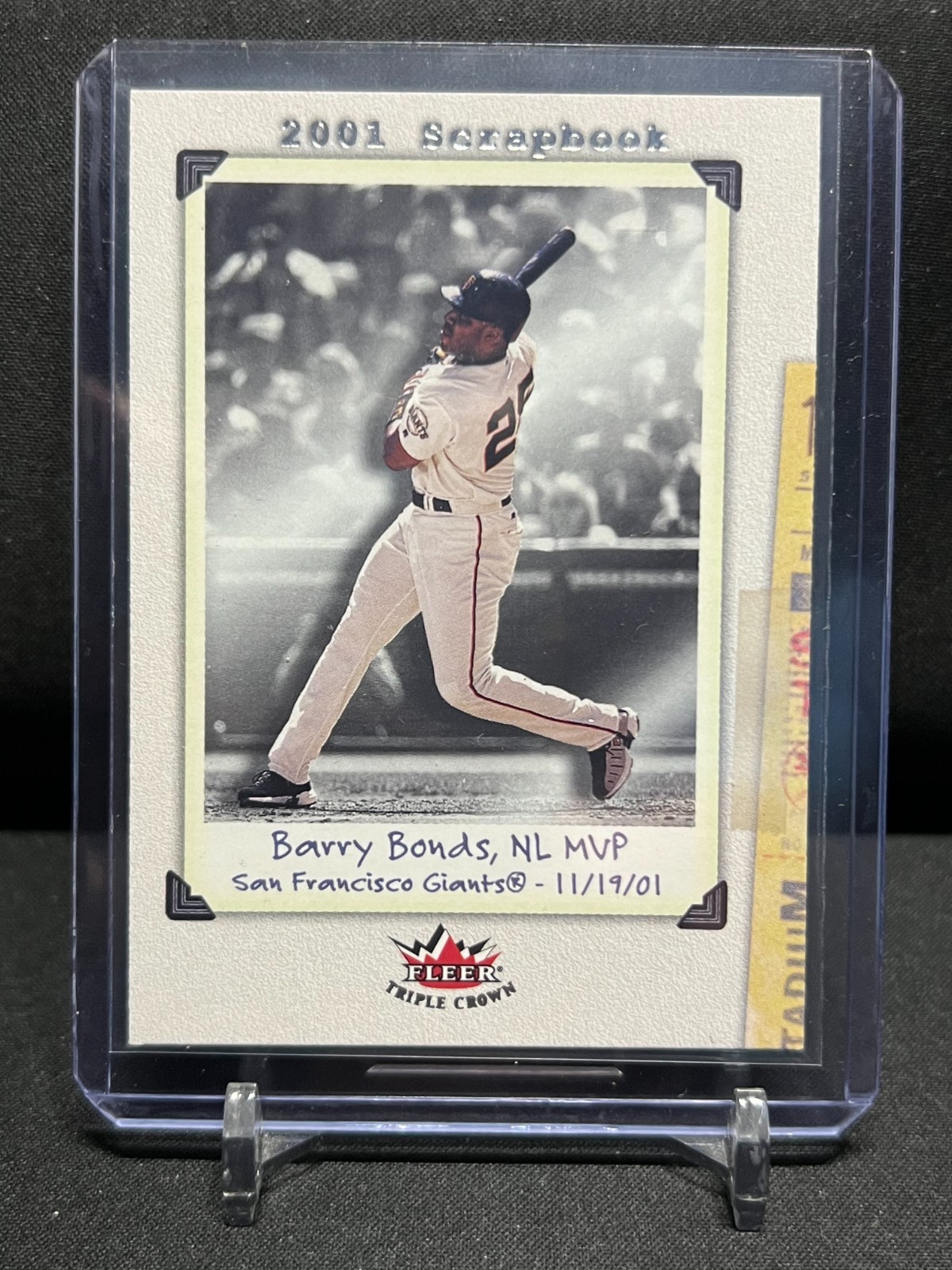 Barry Bonds 2002 Fleer Triple Crown Scrapbook #248 San Francisco Giants