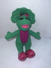 Vtg Barney s Friend Baby Bop green triceratops dinosaur 10 plush stuffed