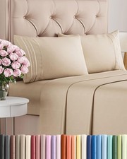 Queen Size 4 Piece Sheet Set - Comfy Breathable Cooling Bed Sheets Set - Hot...